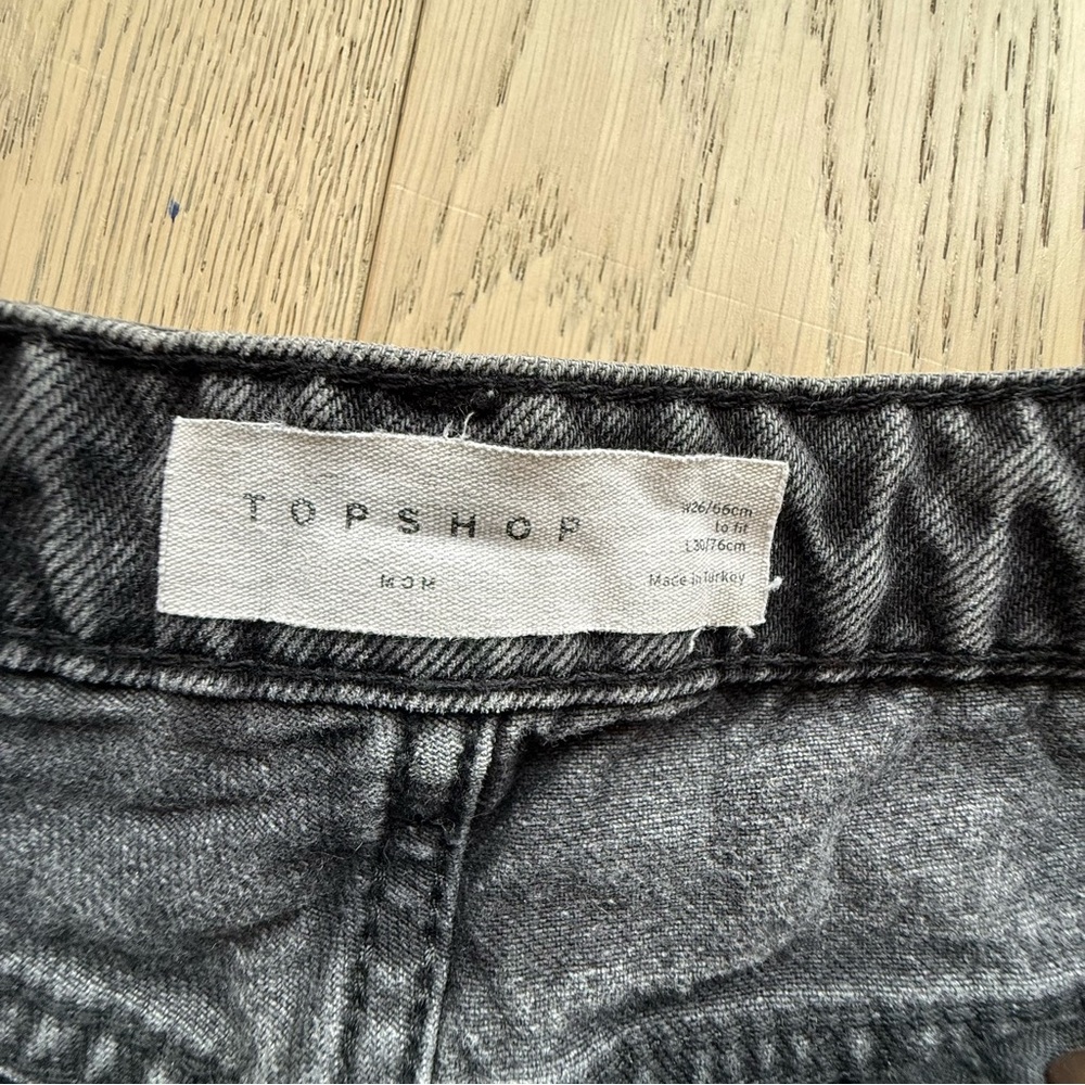 Topshop Black Denim Mom Jeans Size 26 - Picture 7 of 7